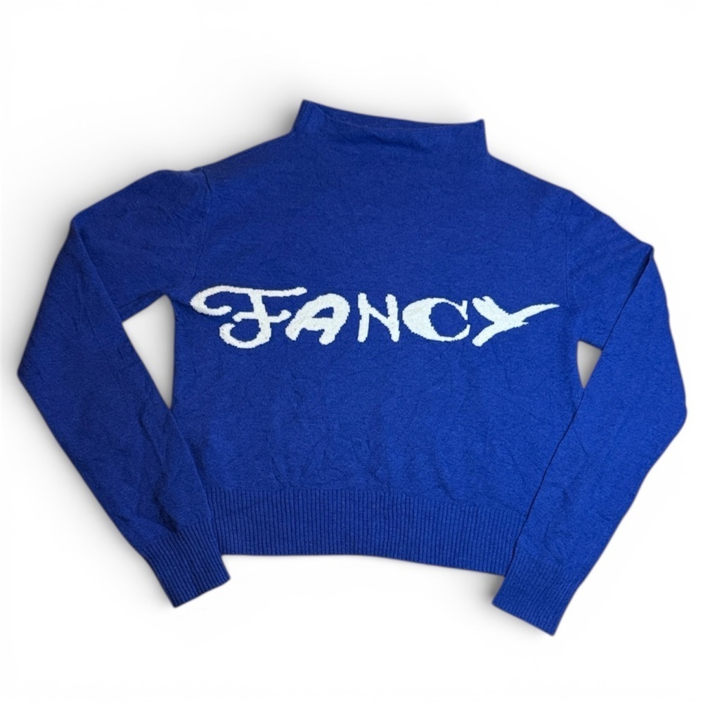Pinko Royal Blue Wool Blend Knit Sweater “Fancy” sz S